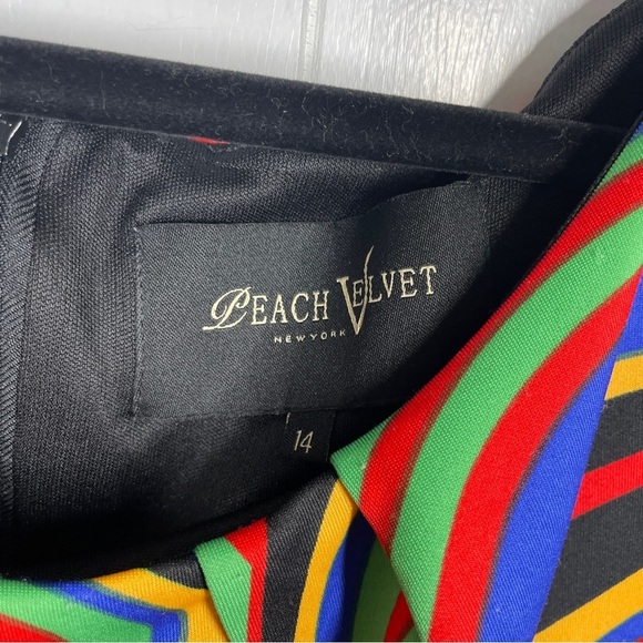 Peach Velvet New York Sleeveless Multi Color Abstract Plus Size Sheath Dress 14 - Picture 8 of 8